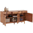 SIDEBOARD 160/80/42 cm  - Schwarz/Akaziefarben, LIFESTYLE, Holz/Metall (160/80/42cm) - Landscape