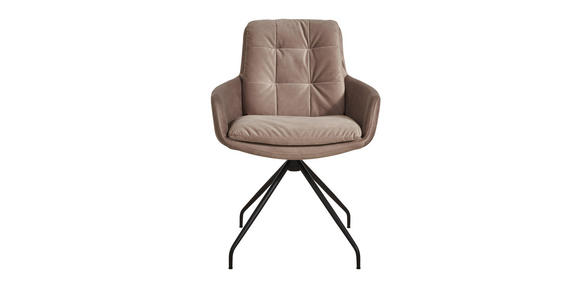 ARMLEHNSTUHL in Velours - Schwarz/Grau, Design, Textil/Metall (63/90/69cm) - Johann Jakob