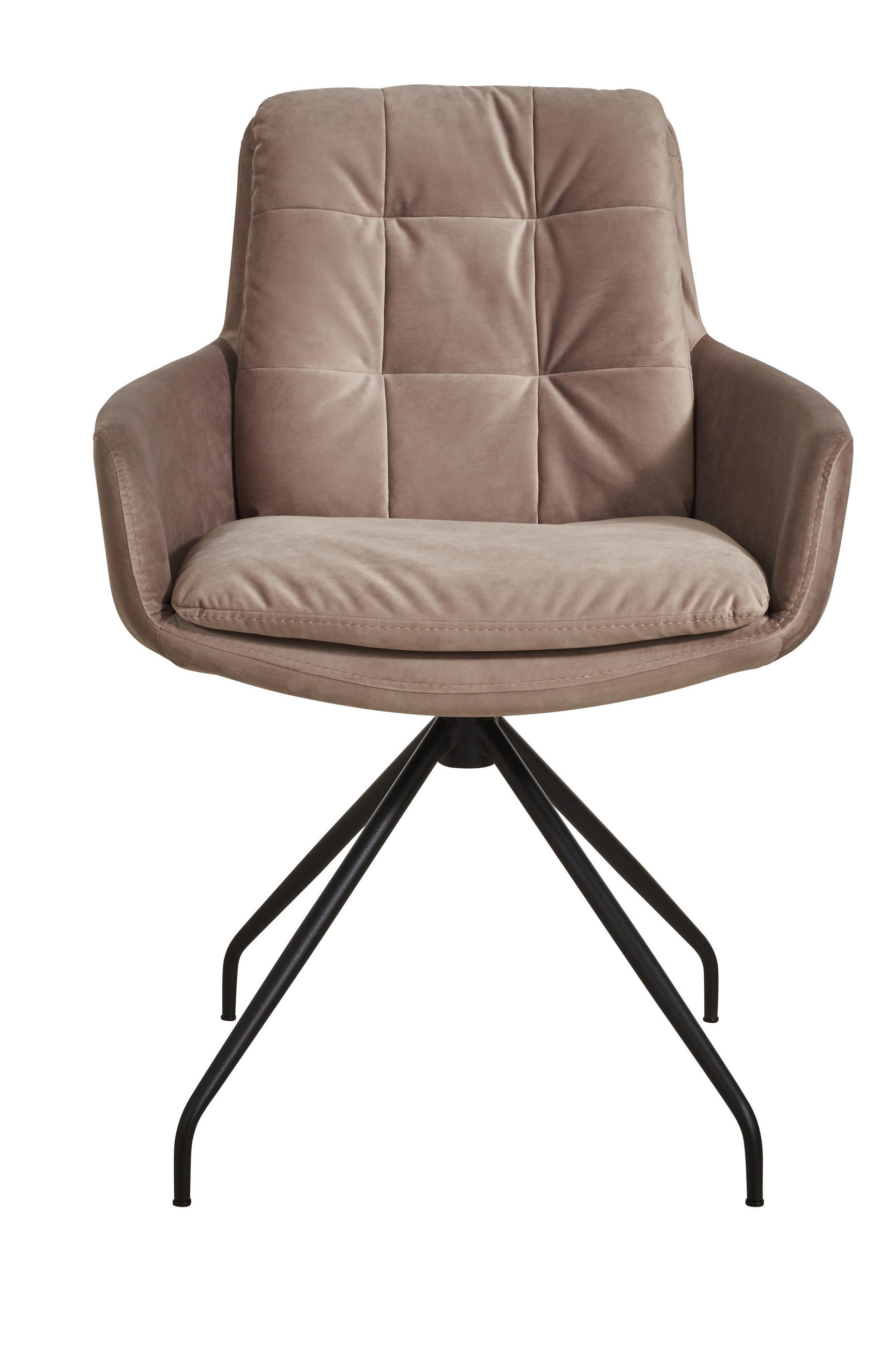 ARMLEHNSTUHL  in Velours  - Schwarz/Grau, Design, Textil/Metall (63/90/69cm) - Johann Jakob