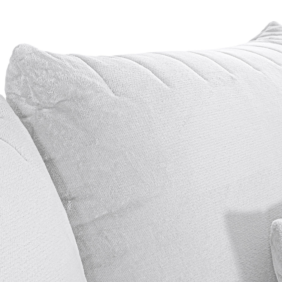 HÖRNSOFFA i plysch vit  - vit/svart, Klassisk, textil/plast (270/170cm) - MID.YOU