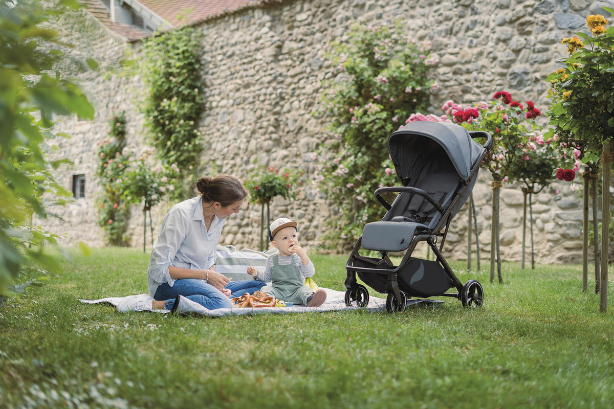 BUGGY Boogy 2 Stone  - Dunkelgrau/Schwarz, Basics, Textil/Metall (51/105/84,5cm) - Osann