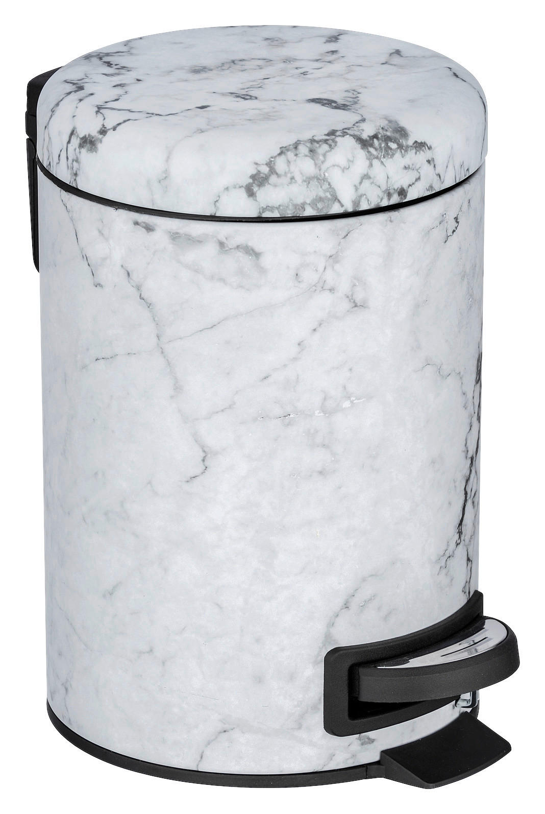 TRETEIMER 3 L  - Schwarz/Weiß, Basics, Kunststoff/Metall (17/25/17cm) - Wenko