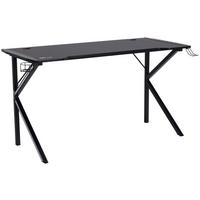 GAMINGTISCH 140/60/75 cm  in Schwarz  - Schwarz, KONVENTIONELL, Holzwerkstoff/Metall (140/60/75cm) - MID.YOU