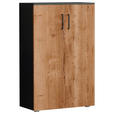 SCHUHSCHRANK 80/120/38 cm  - Wildeiche/Anthrazit, Basics, Holzwerkstoff/Kunststoff (80/120/38cm) - Moderano