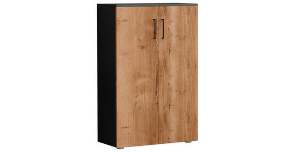 SCHUHSCHRANK 80/120/38 cm - Wildeiche/Anthrazit, Basics, Holzwerkstoff/Kunststoff (80/120/38cm) - Moderano