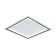 LED-DECKENLEUCHTE 45/45/6,1 cm   - Chromfarben/Schwarz, Trend, Kunststoff/Metall (45/45/6,1cm) - Novel
