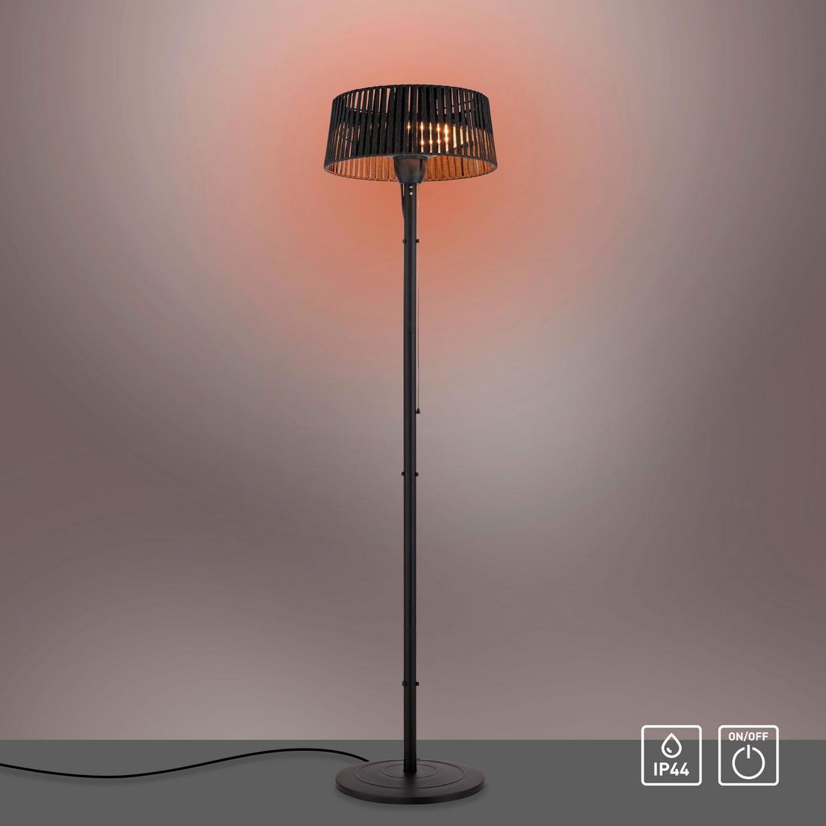 ZUNANJI GRELNIK  Glow   50/50/195 cm          - črna, Basics, kovina (50/50/195cm)