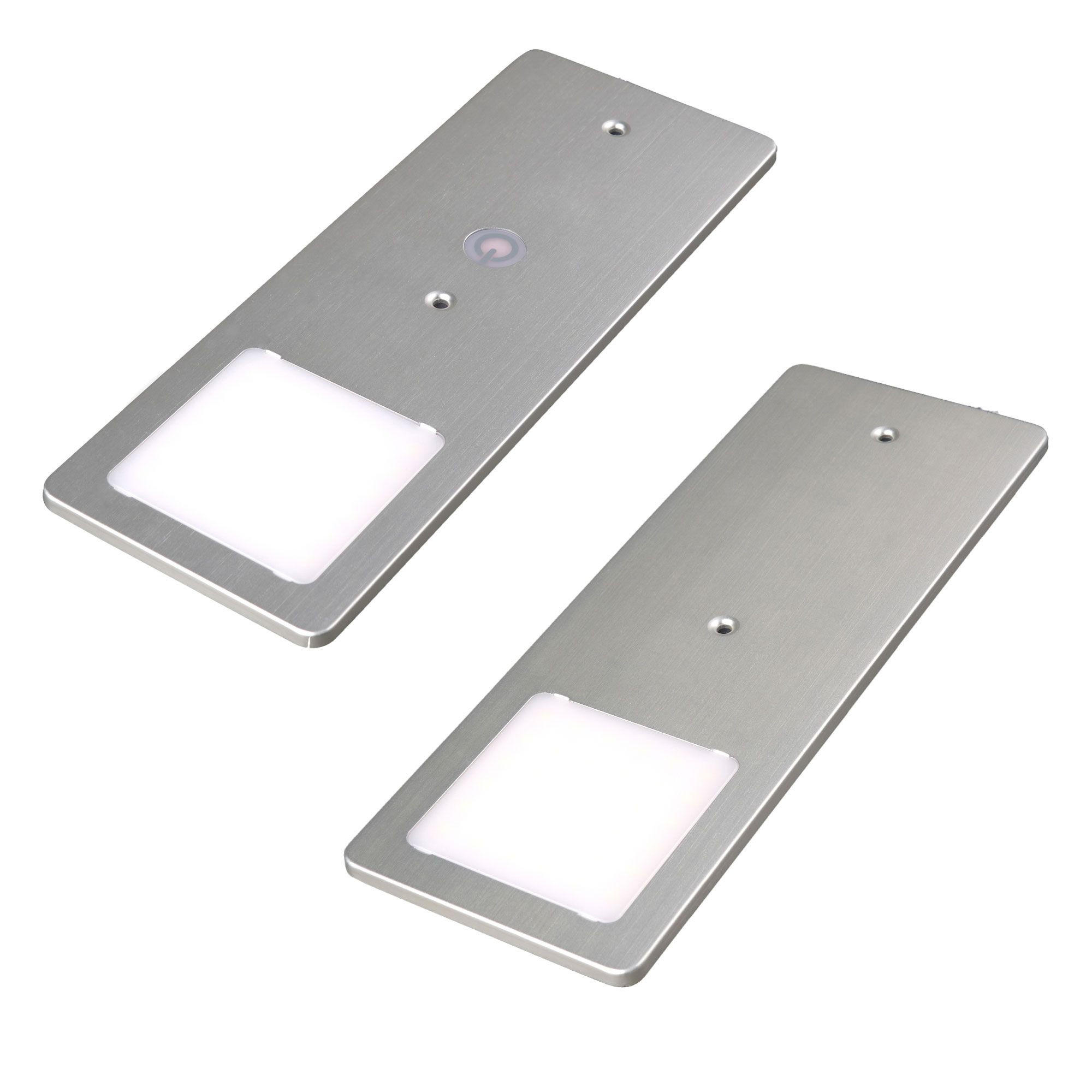 UNTERBAULEUCHTEN-SET - Alufarben, Basics, Metall (19/7/0,4cm) - HKT