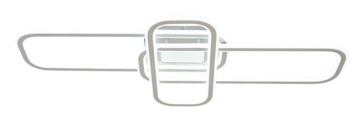 LED-DECKENLEUCHTE Etamin 103/46/11 cm   - Alufarben/Weiß, Design, Kunststoff/Metall (103/46/11cm) - Novel