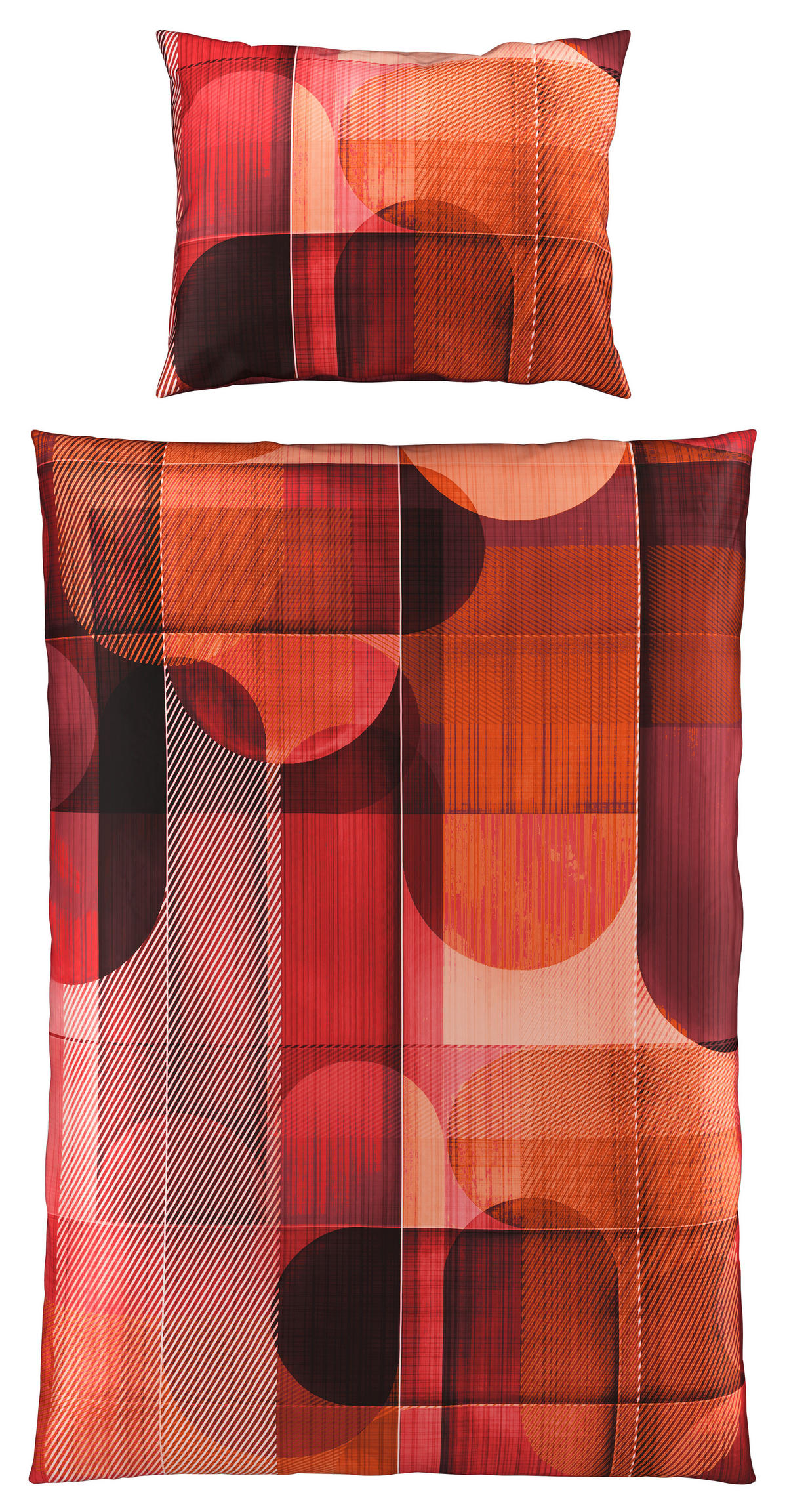 OBOJESTRANSKA POSTELJNINA JULIEN 140/200 cm saten terakota  - terakota, Design, tekstil (140/200cm) - Novel