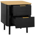 NACHTSCHRANK 45/52/40 cm  - Eichefarben/Goldfarben, Trend, Holzwerkstoff/Metall (45/52/40cm) - Xora