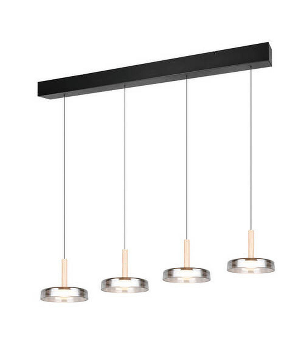 LED-PENDELLAMPA Celeste 115/22/200 cm  - kromfärg/svart, Design, metall/glas (115/22/200cm) - Trio Leuchten