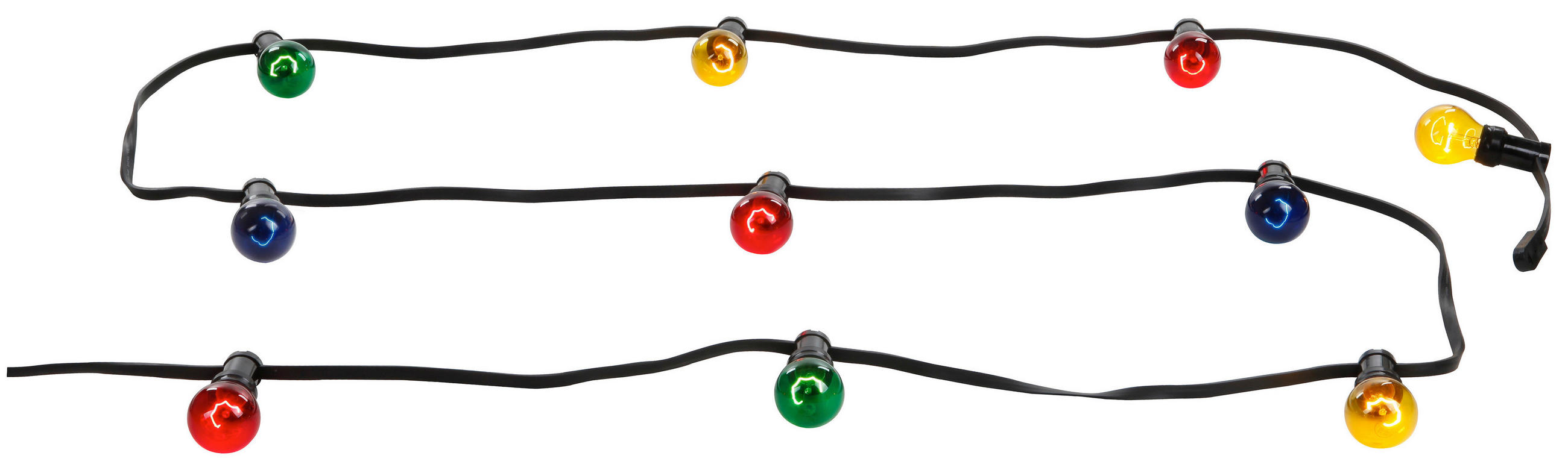 Globo Lichterkette Blau, Gelb, Grün, Rot, Schwarz 470 cm