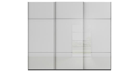 SCHWEBETÜRENSCHRANK in Grau, Schwarz - Chromfarben/Schwarz, KONVENTIONELL, Glas/Holzwerkstoff (242/223/68cm) - Novel