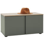 GARDEROBENBANK  in 80/40/38 cm  - Kaschmir/Eichefarben, Design, Kunststoff/Metall (80/40/38cm) - Voleo