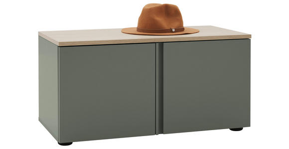 GARDEROBENBANK  in 80/40/38 cm  - Kaschmir/Eichefarben, Design, Kunststoff/Metall (80/40/38cm) - Voleo