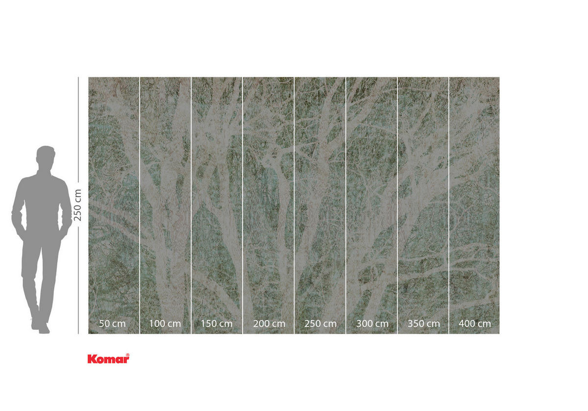 VLIESTAPETE - Weiß/Grün, Basics (400/250cm) - Komar