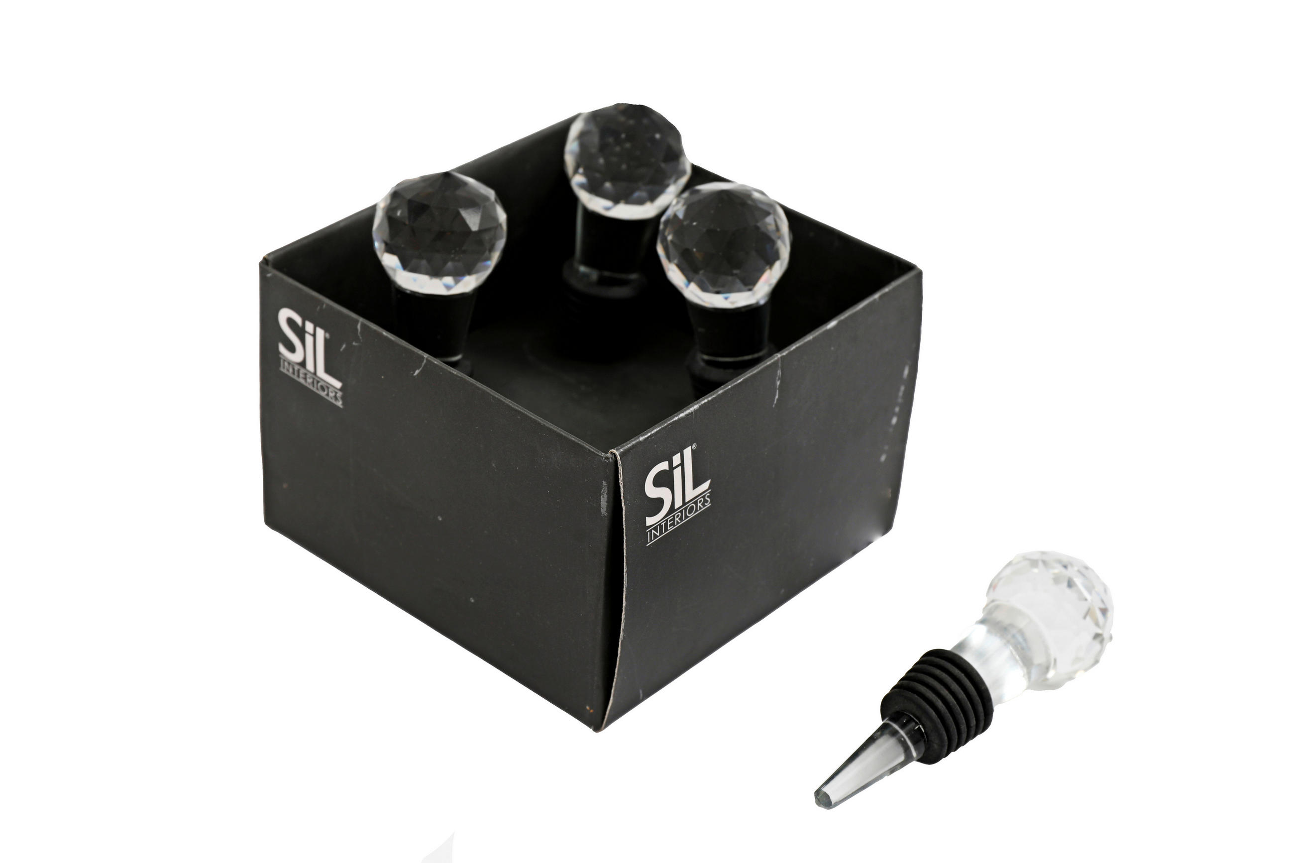 ÜVEGZÁRÓ - fekete/áttetsző, Basics, Üveg (3/9.5/3cm)