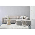 ECKSOFA in Flachgewebe Grau  - Schwarz/Grau, KONVENTIONELL, Kunststoff/Textil (292/189cm) - Carryhome