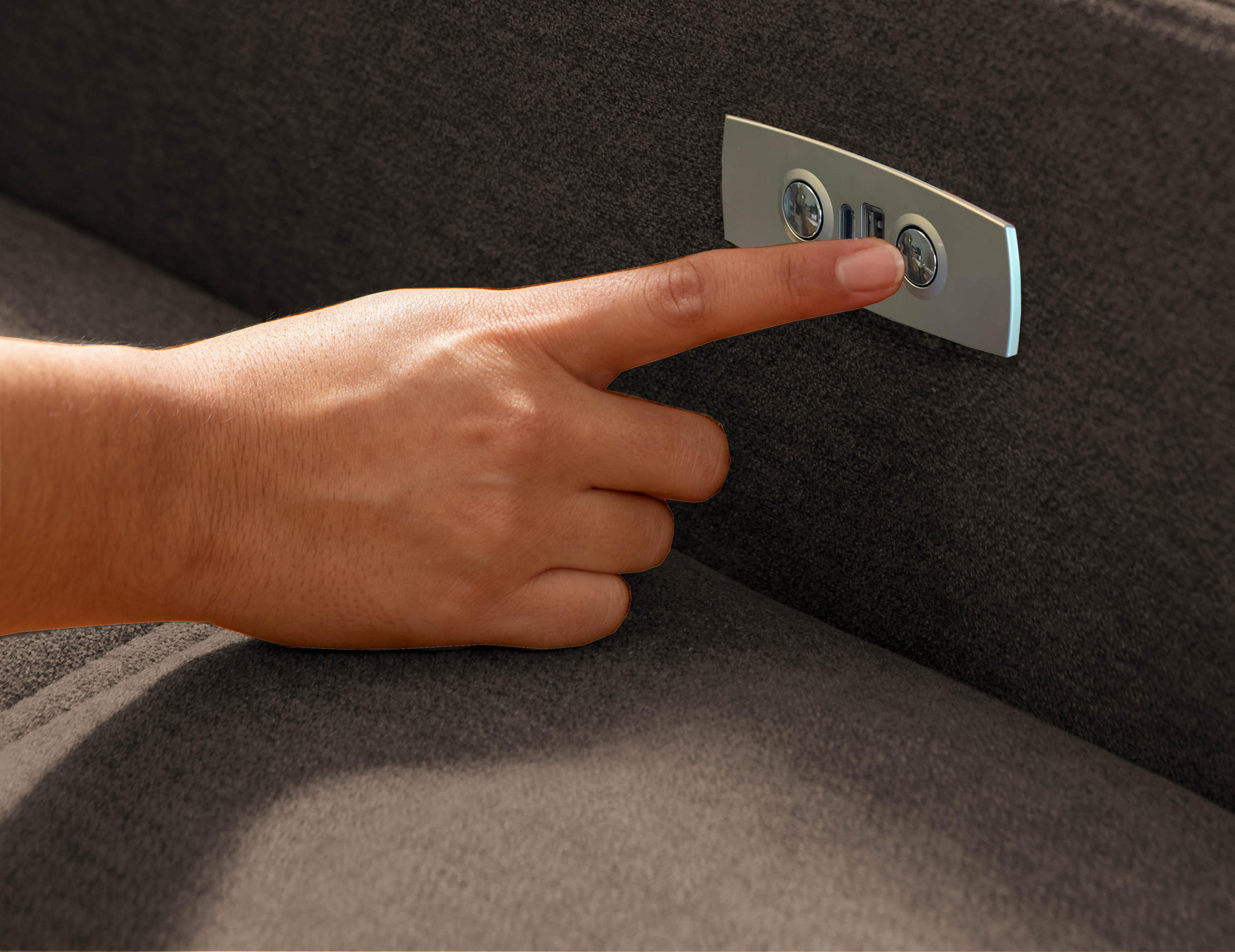 Thumbnail - Livetastic Ecksofa, Dunkelbraun, Textil, Uni, 4-Sitzer, Ottomane links, L-Form, 292x185 cm, Made in EU, Liegefunktion, e...