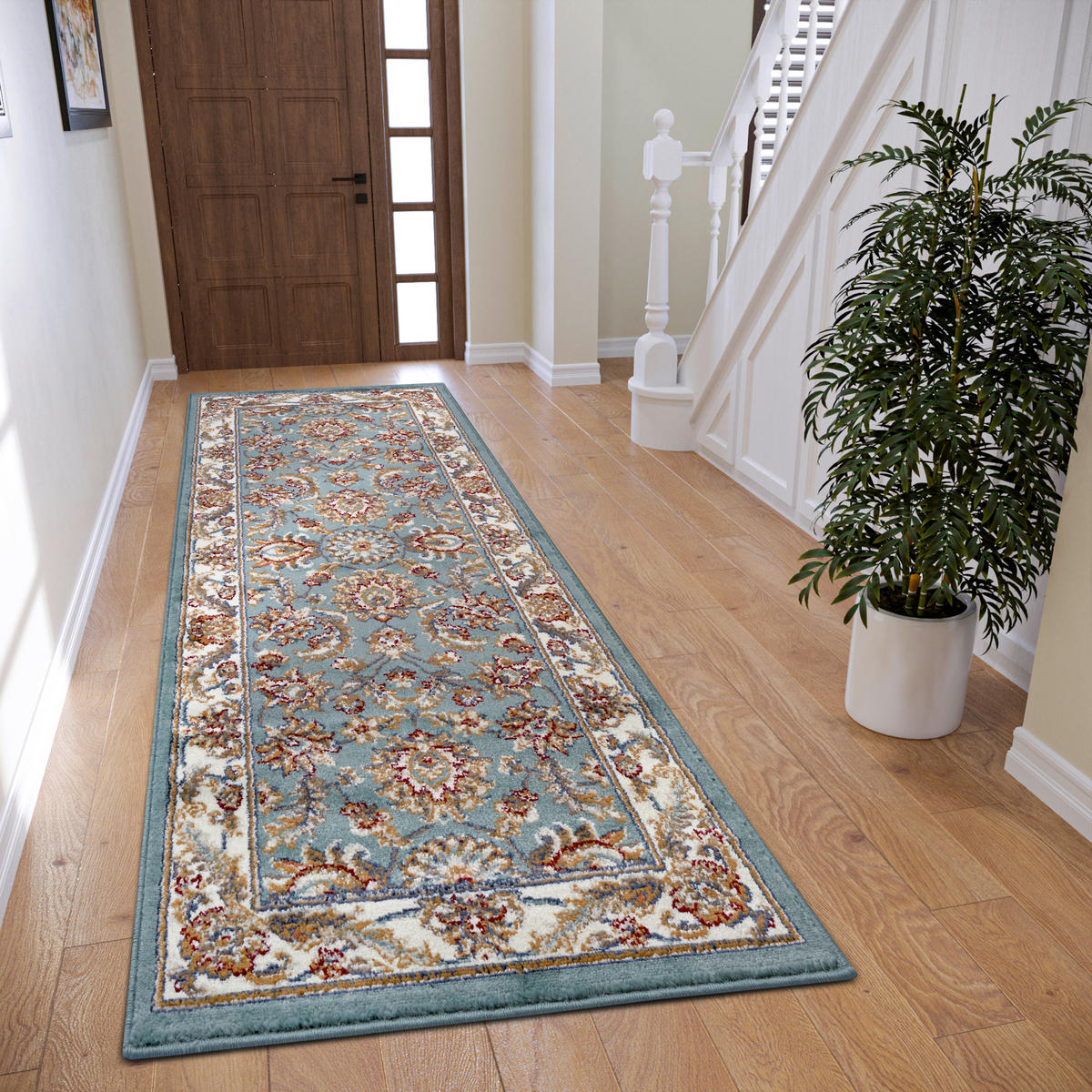 LÄUFER 80/240 cm Luxor  - Creme/Mintgrün, Design, Kunststoff/Textil (80/240cm)