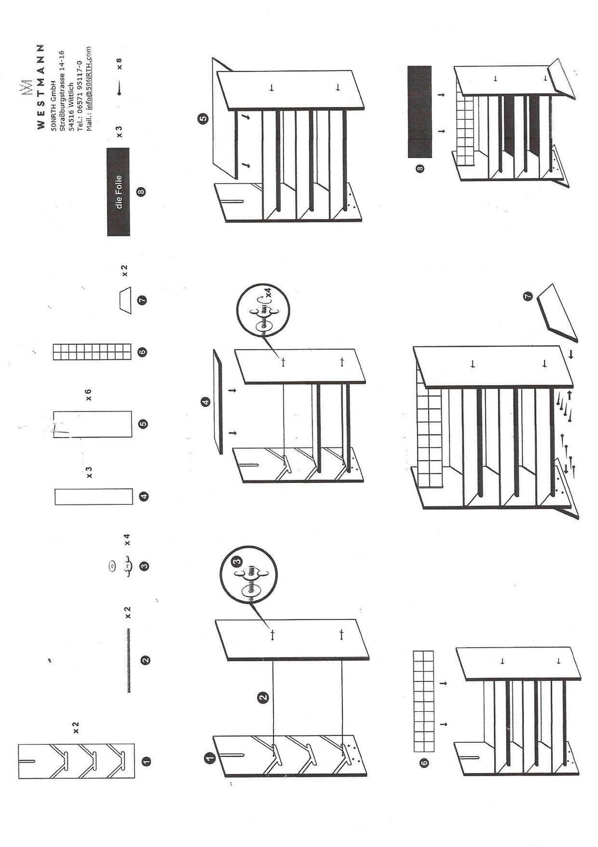GARTENREGAL Holz  - Lärchefarben, Basics, Holz (80/95/50cm) - Ambia Garden
