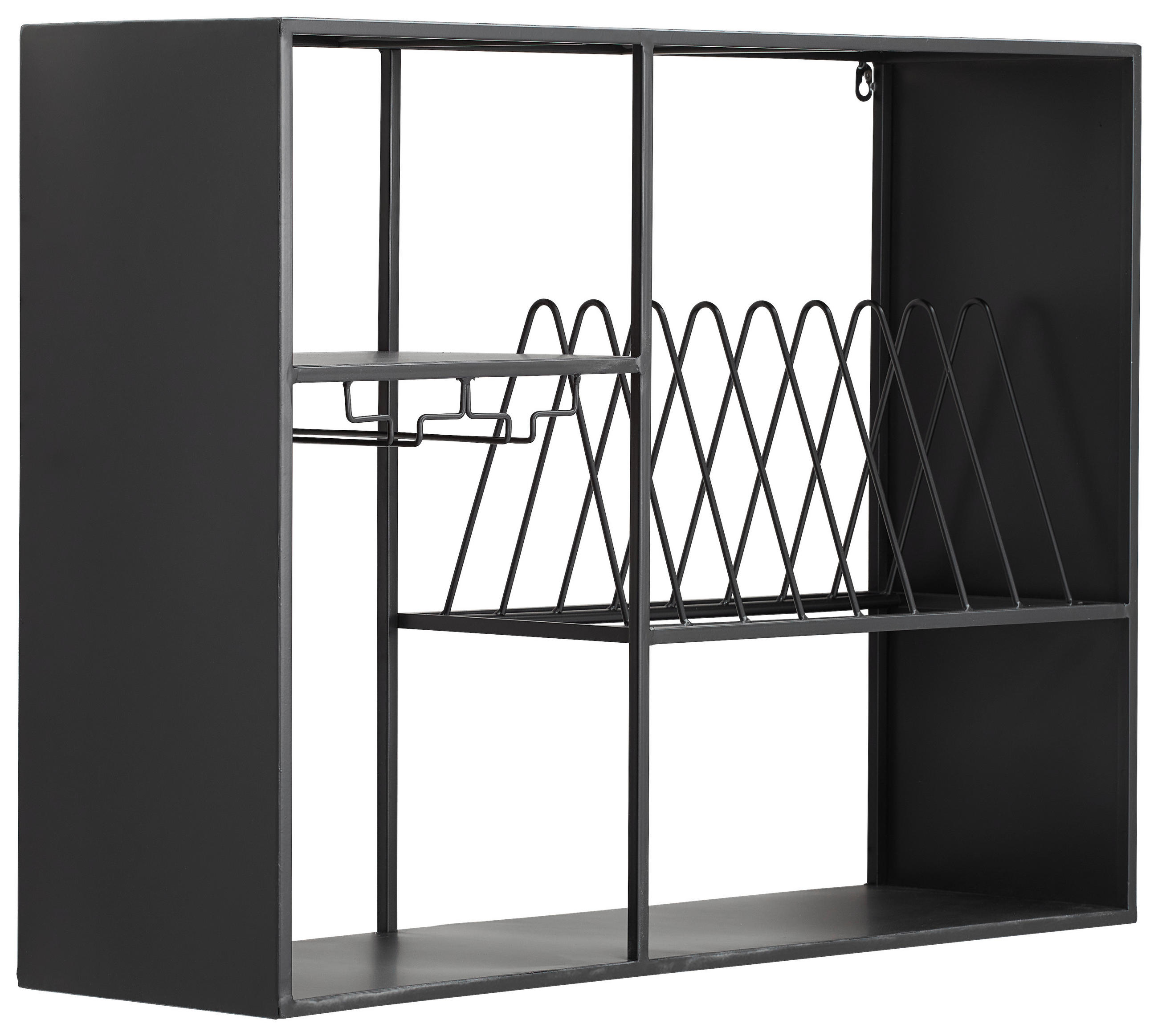 WANDREGAL Schwarz  - Schwarz, Design, Metall (80/60/24cm) - P & B