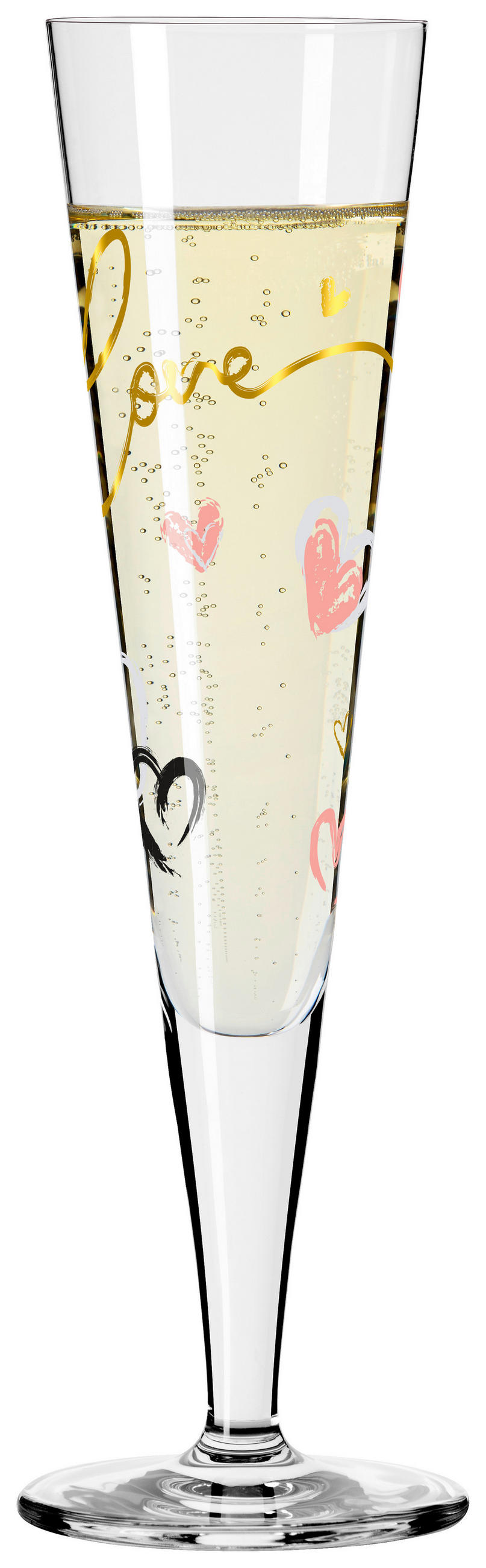 CHAMPAGNERGLAS Goldnacht 205 ml 2-teilig  - Goldfarben/Schwarz, LIFESTYLE, Glas (16,3/26,6/7,7cm) - Ritzenhoff