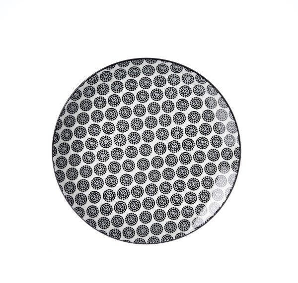 DESSERTTELLER Schwarz, Weiß 21,5 cm Takeo  - Schwarz/Weiß, Basics, Keramik (21,5cm) - Ritzenhoff Breker