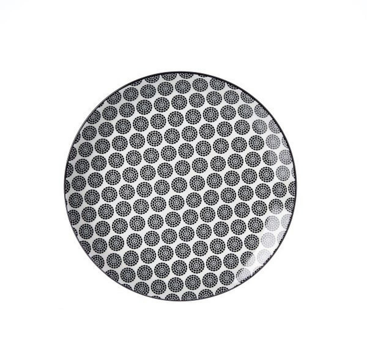 DEZERTNÍ TALÍŘEK, keramika, 21,5 cm - bílá/černá, Basics, keramika (21,5cm) - Ritzenhoff Breker