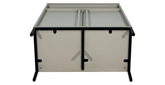 KOMMODE WABI  in 80/101/40 cm  - Hellgrau/Schwarz, Design, Holz/Holzwerkstoff (80/101/40cm) - Xora