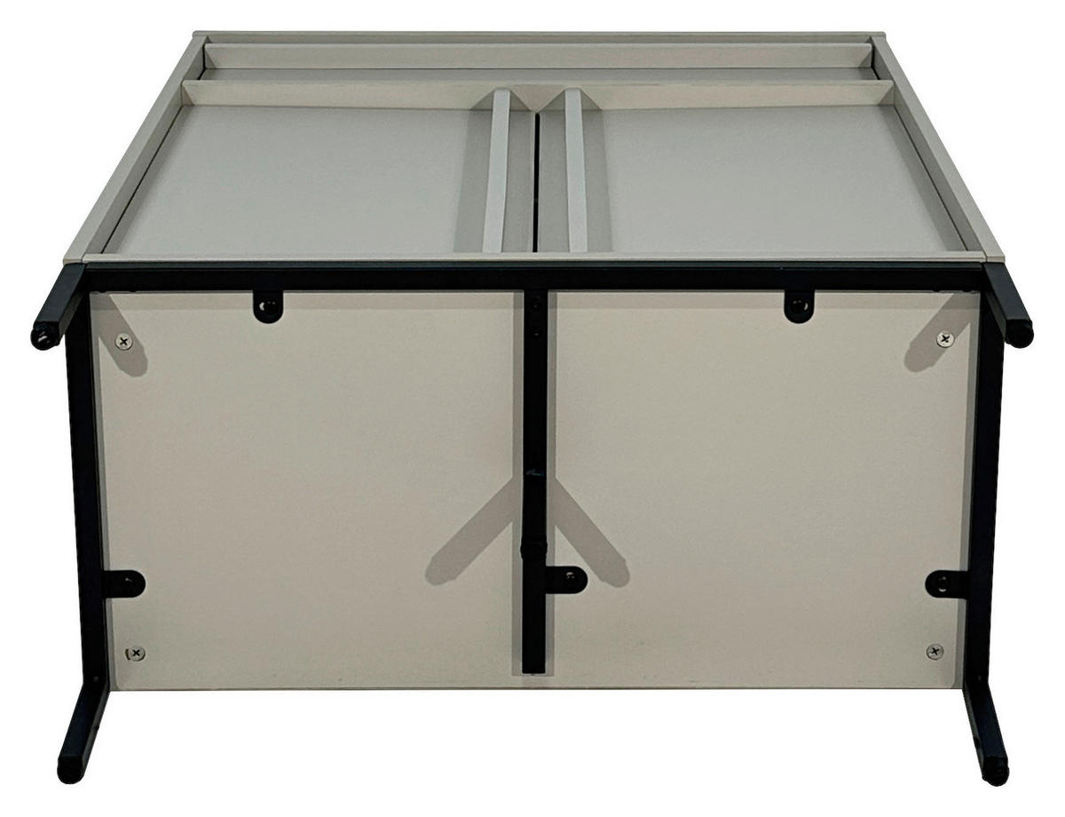 KOMMODE WABI  in 80/101/40 cm  - Hellgrau/Schwarz, Design, Holz/Holzwerkstoff (80/101/40cm) - Xora