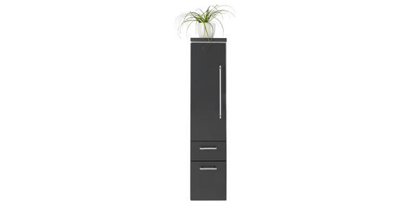 MIDISCHRANK 30/132/33 cm - Chromfarben/Anthrazit, Design, Glas/Holzwerkstoff (30/132/33cm) - Novel