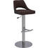 BARHOCKER in Braun, Edelstahlfarben - Edelstahlfarben/Braun, Design, Textil/Metall (43/79-104/43cm) - Dieter Knoll BARHOCKER in Braun, Edelstahlfarben - Edelstahlfarben/Braun, Design, Textil/Metall (43/79-104/43cm) - Dieter Knoll