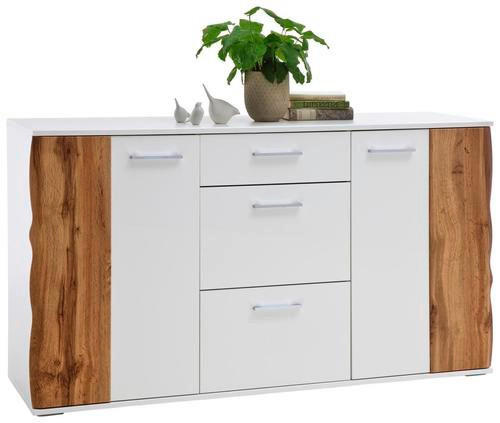 KOMMODE  in 154/86/44 cm  - Chromfarben/Eichefarben, Design, Holzwerkstoff/Kunststoff (154/86/44cm)