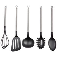 KÜCHENHELFERSET Basic Line  - Schwarz Hochglanz, Basics, Metall (37,5/0,95/0,80cm) - Rösle