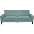 3-SITZER-SOFA in Flachgewebe Salbeigrün - Salbeigrün/Schwarz, Design, Textil/Metall (218/86/97cm) - Hom`in