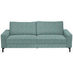 3-SITZER-SOFA in Flachgewebe Salbeigrün  - Salbeigrün/Schwarz, Design, Textil/Metall (218/86/97cm) - Hom`in