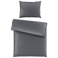 POVLEČENÍ, satén, antracitová, 140/220 cm - antracitová, Basics, textil (140/220cm) - Novel