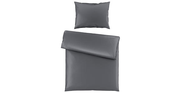 BETTWÄSCHE TANJA Satin 140/220 cm - Anthrazit, Basics, Textil (140/220cm) - Novel