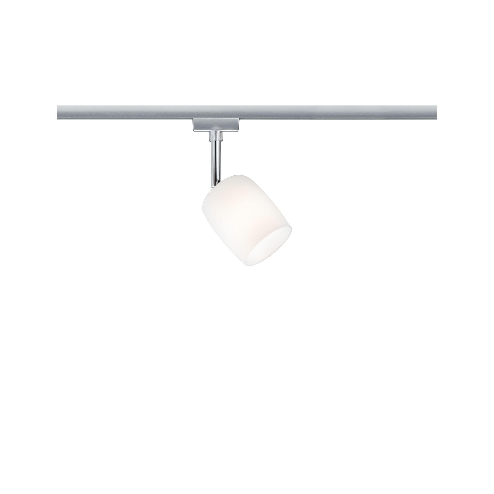 SCHIENENSYSTEM-STRAHLER - Chromfarben/Weiß, Design, Kunststoff/Metall (7,4/12,8/11,5cm) - Paulmann