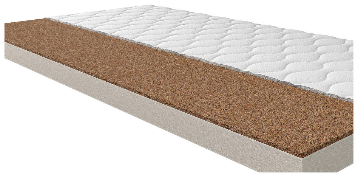 KOMFORTSCHAUMMATRATZE 80/200 cm Höhe ca. 10 cm 7 -Zonen - Weiß, Basics, Textil (80/200cm) - Xora