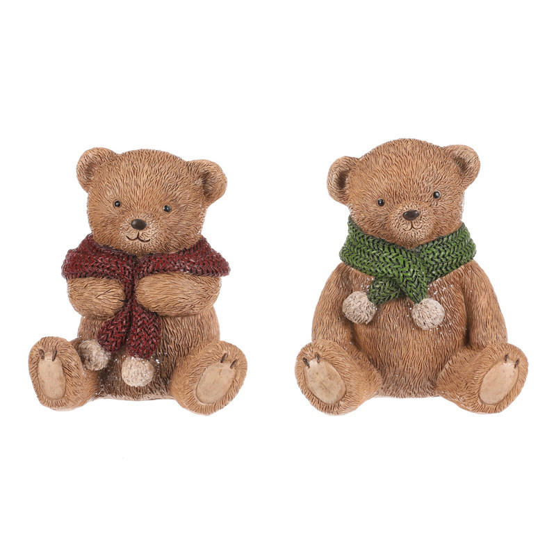VÁNOČNÍ FIGURKA - hnědá, Basics, plast (9/10/7cm)