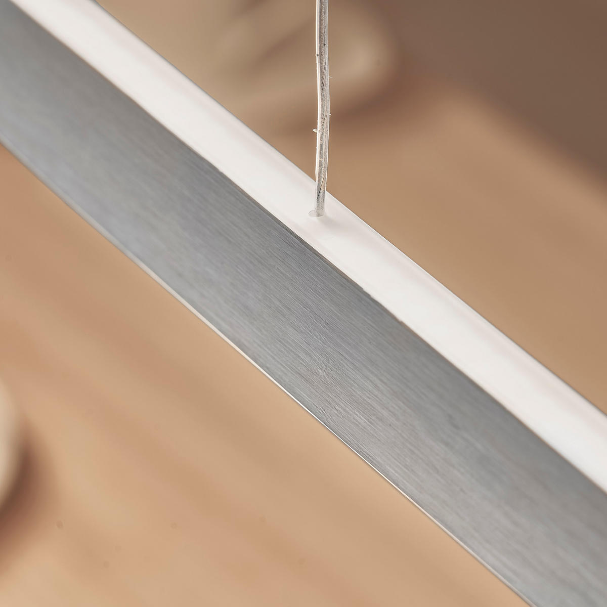 LED-HÄNGELEUCHTE 650 145/1,5/3,5 cm   - Nickelfarben, Design, Metall (145/1,5/3,5cm) - Ambiente