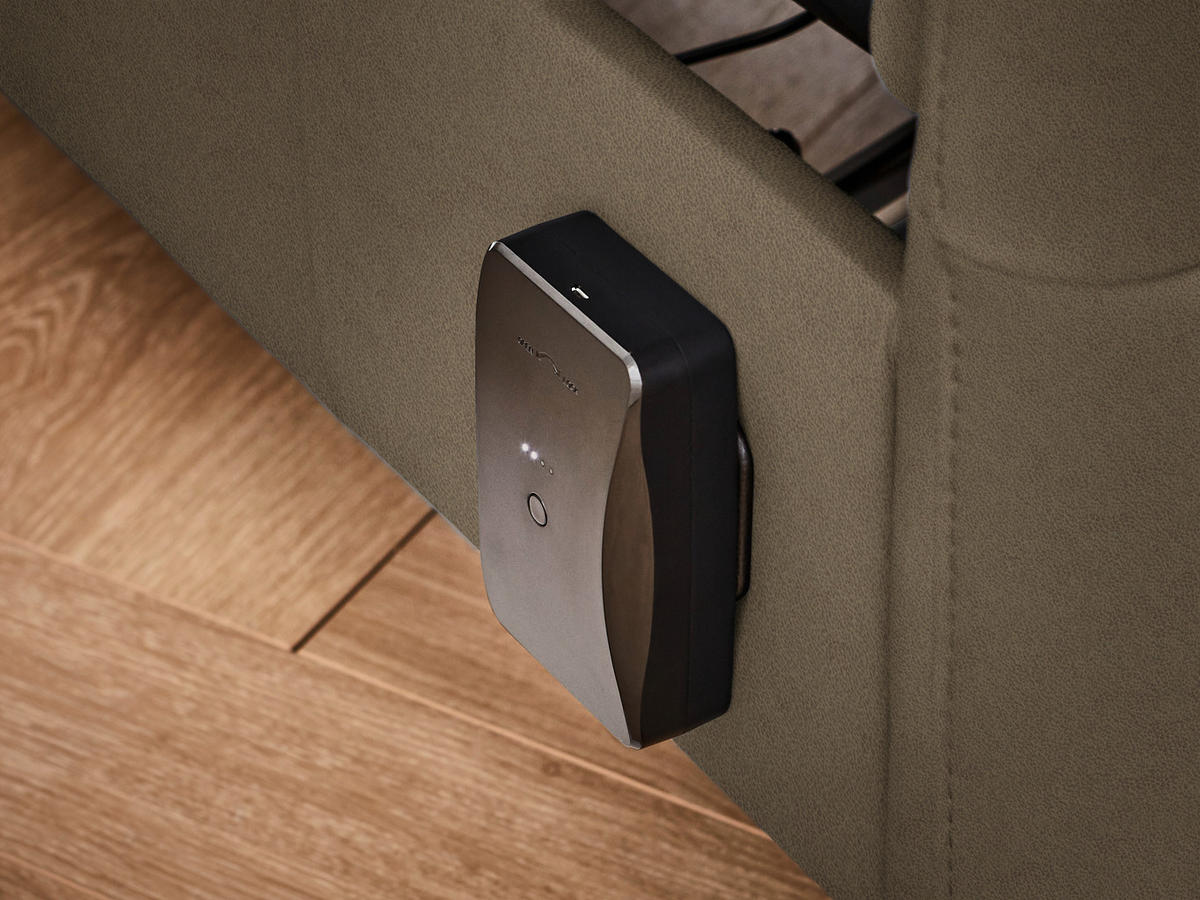 TRAPEZSOFA in Echtleder Dunkelbraun  - Dunkelbraun/Schwarz, Konventionell, Leder/Metall (221/103/95cm) - Dieter Knoll