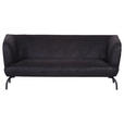 3-SITZER-SOFA  in Mikrofaser Anthrazit, Braun  - Anthrazit/Schwarz, KONVENTIONELL, Textil/Metall (185/79/85cm) - Carryhome