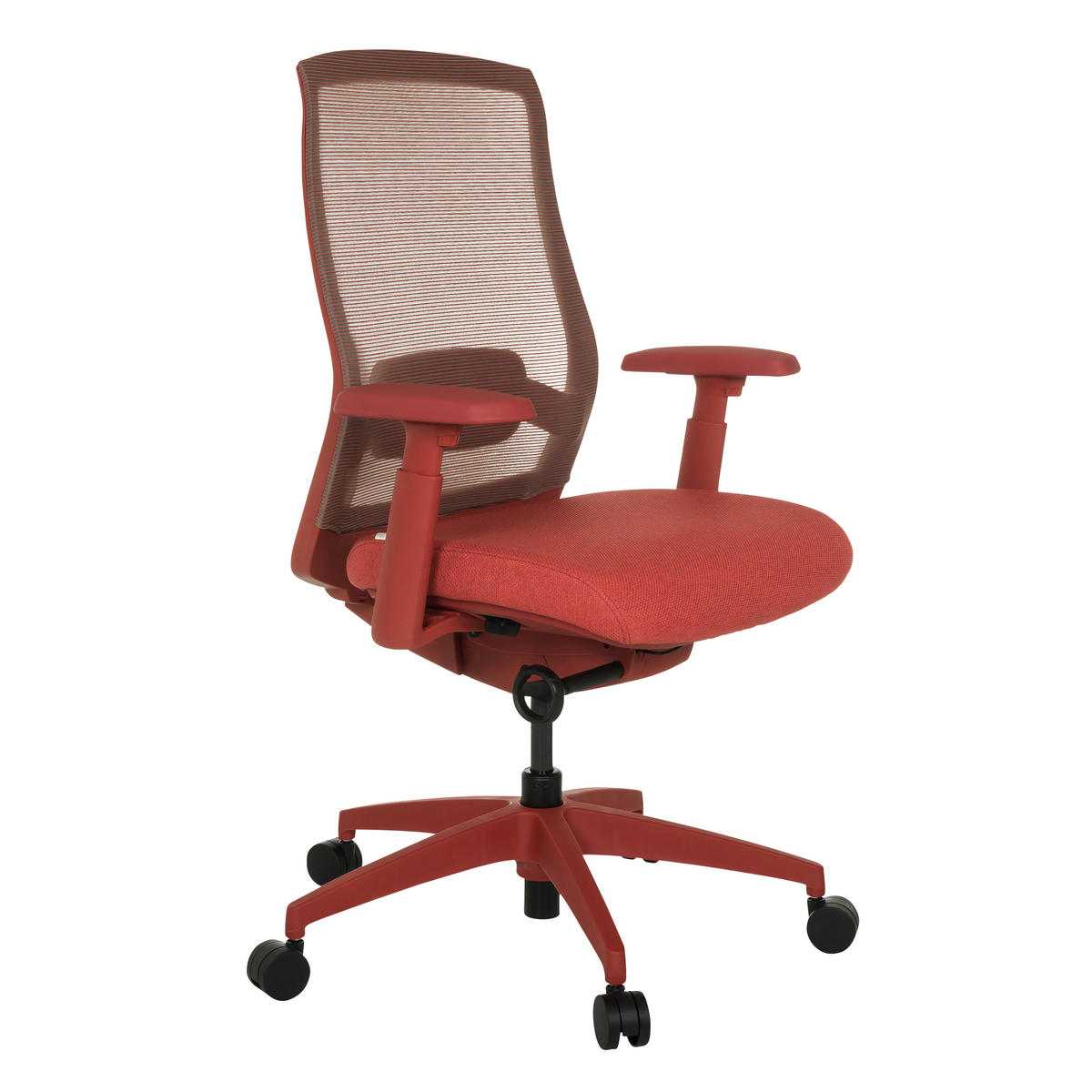 OTOČNÁ ŽIDLE, síťovina, červená - červená, Moderní, textil/plast (65/95 - 103/70cm) - MID.YOU