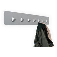 LIŠTA S HÁČIKMI - sivá, Design, kov (70/10/3cm) - Xora