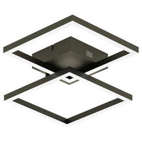 LED-DECKENLEUCHTE  Smart 44/7,8/44 cm   - Schwarz, Design, Metall (44/7,8/44cm) - Tint