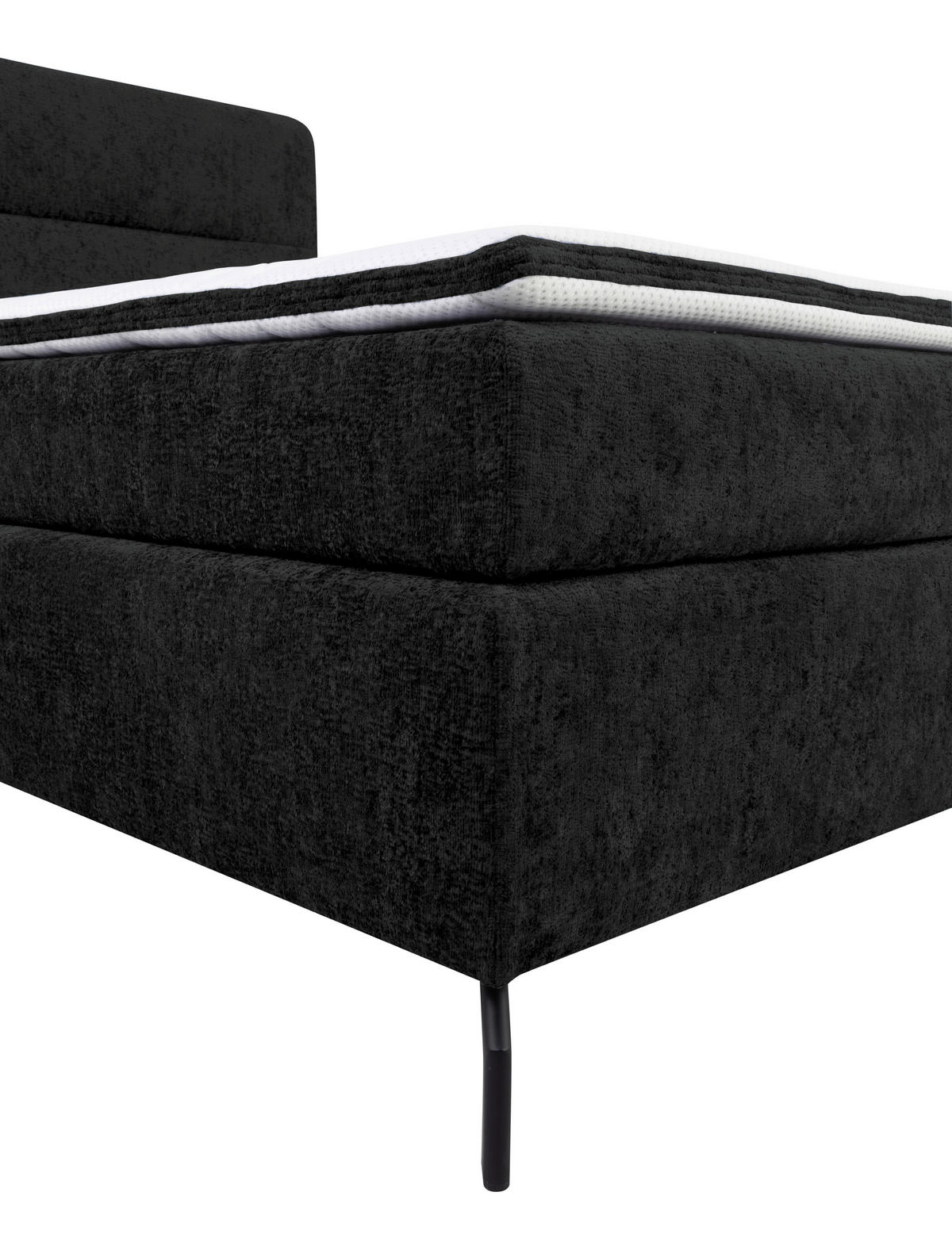BOXSPRINGBETT 180/200 cm  in Schwarz  - Schwarz, Design, Textil/Metall (180/200cm) - Esposa